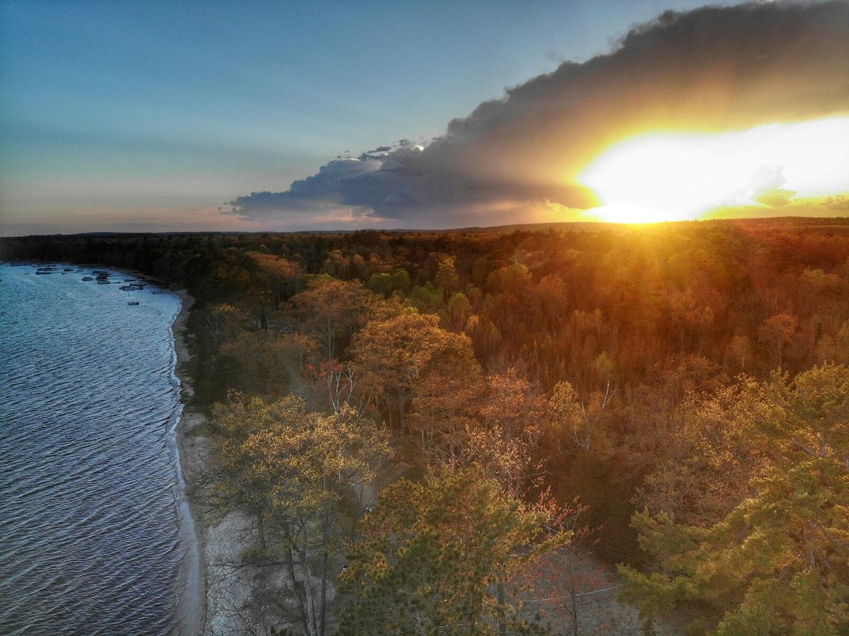 Higgins Lake at sunset