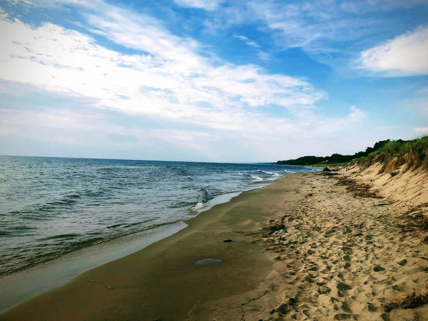 a Lake Michigan beach