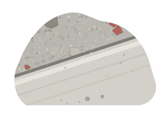 concrete, illustrated